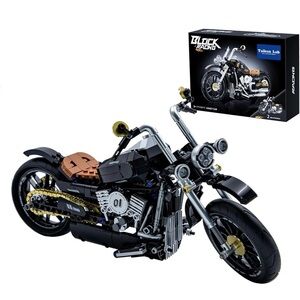 Motorcycle Building Set - Black and Brown
